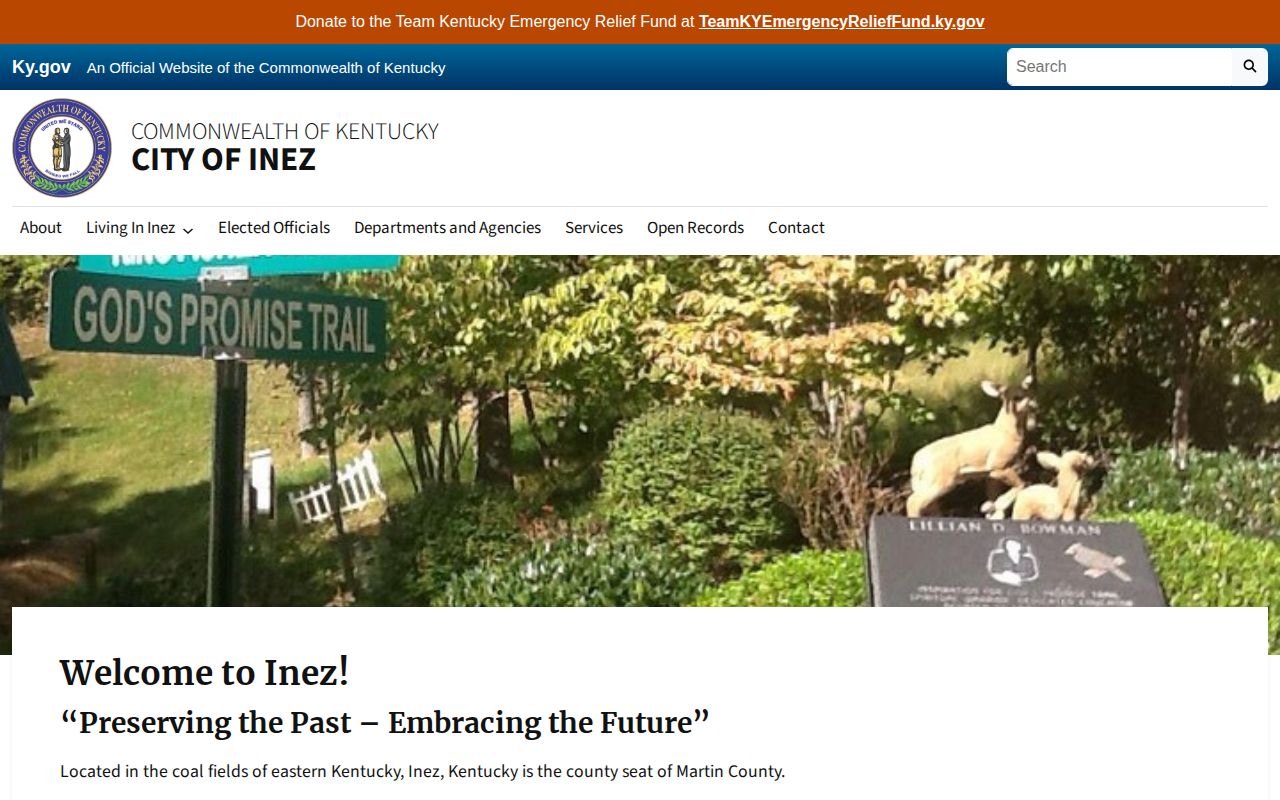 Inez Kentucky official city records source